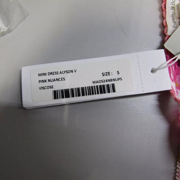 NEW POUPETTE ST BARTH Women's Size S Alyson Mini Dress Pink - Picture 5 of 6